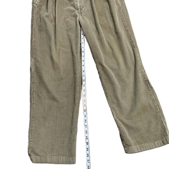 Haggar Beige Corduroy Belt Loops Back Pockets VTG Preppy Academia Pants Sz 36X30 - Picture 6 of 12